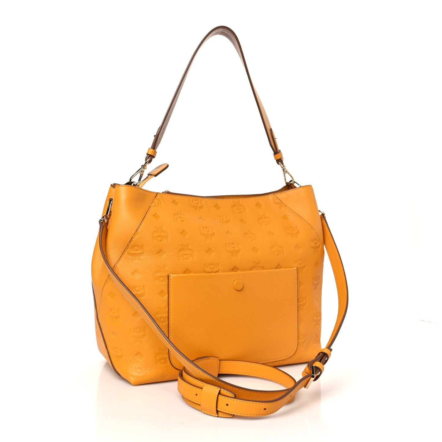 Calfskin Ottomar Monogram Medium Klara Hobo Golden Mango