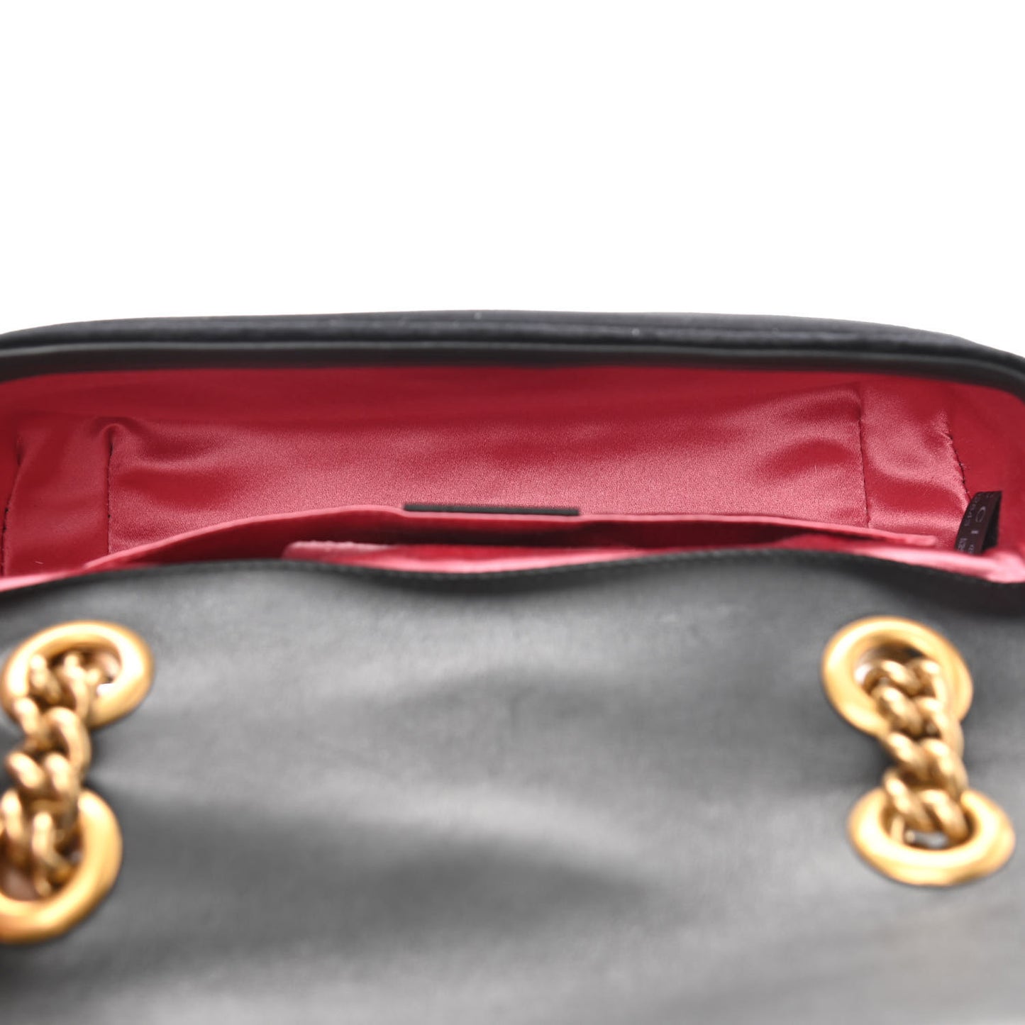 Velvet Matelasse Mini GG Marmont Shoulder Bag Black