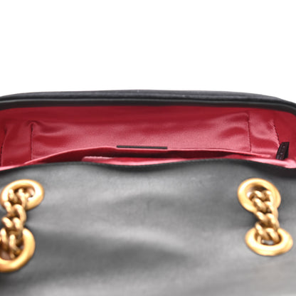Gucci Velvet Matelasse Mini GG Marmont Shoulder Bag Black 4 of 10