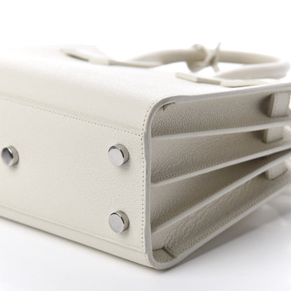 Saint Laurent Grained Calfskin Nano Sac de Jour Dove White 7 of 11