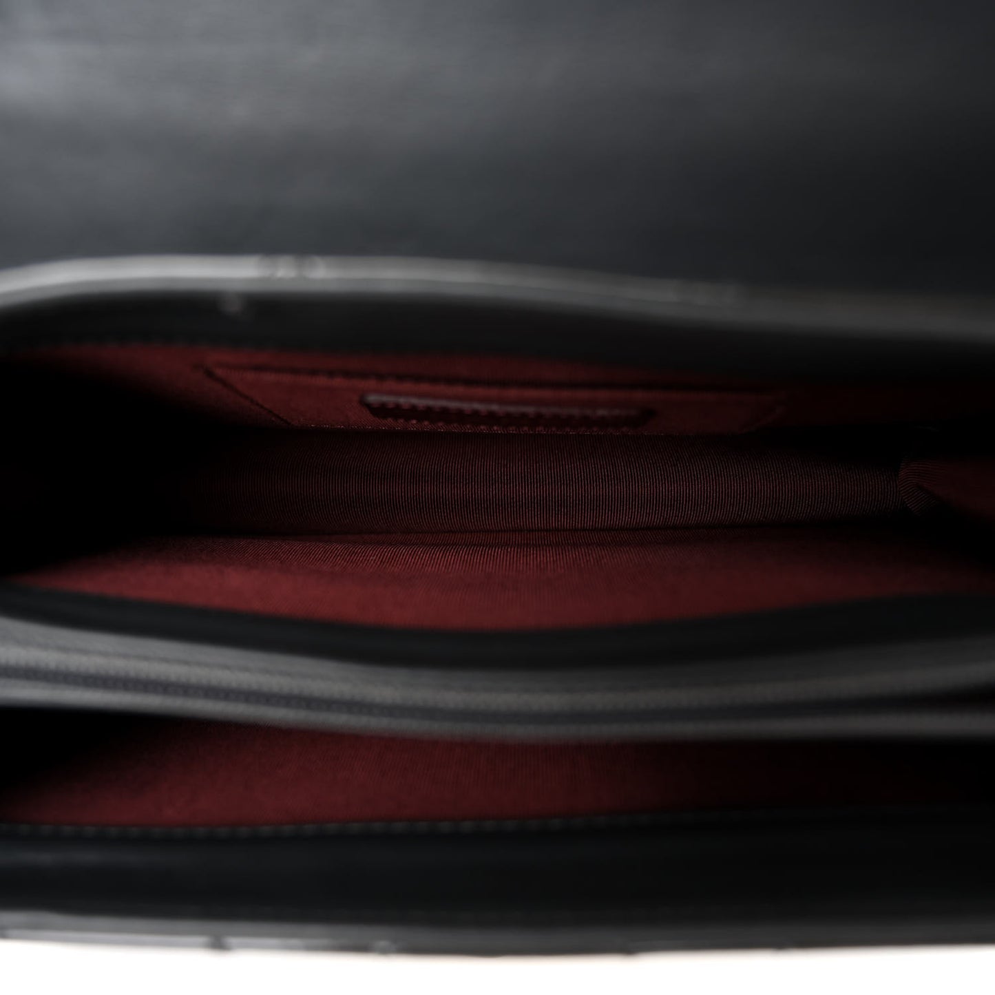 Patent Golden Class Accordion Flap Bag Dark Grey