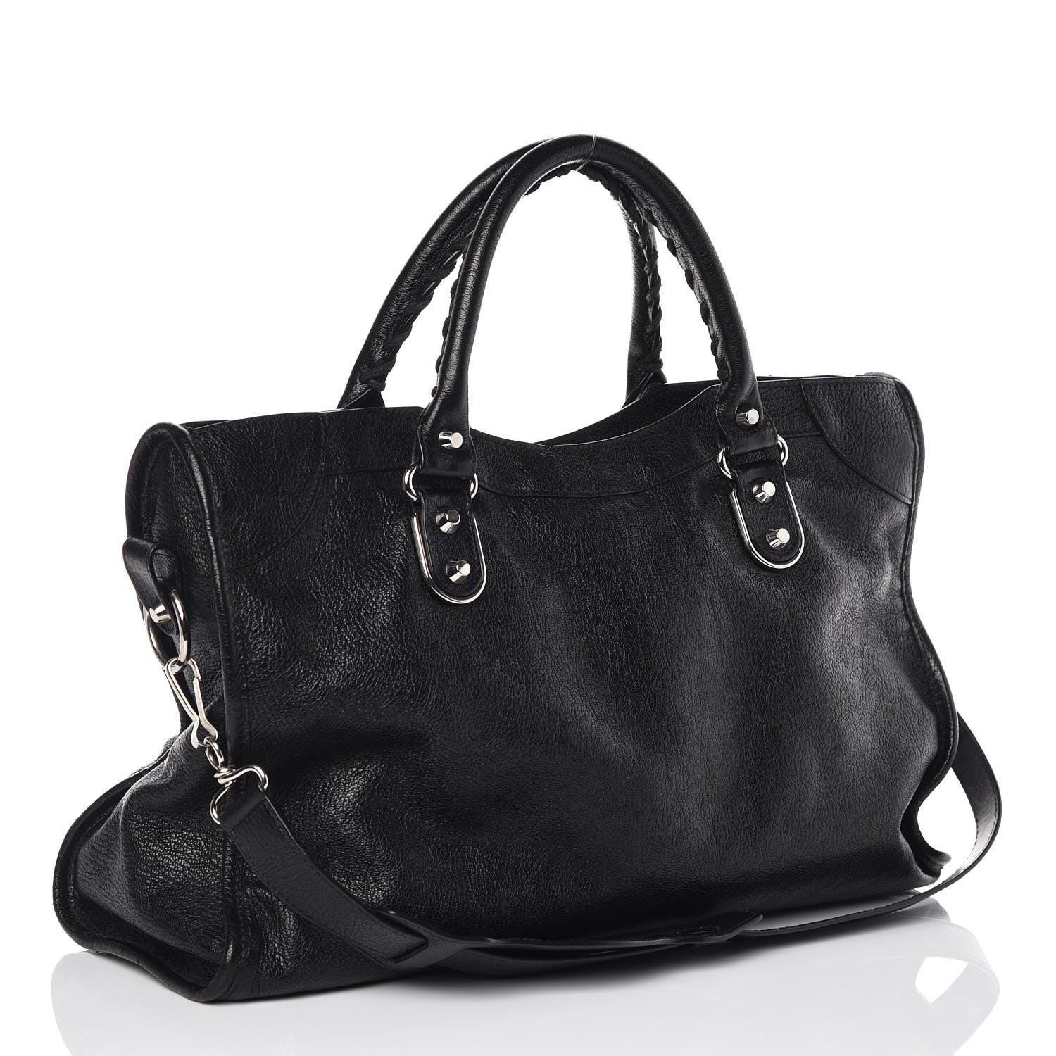 Balenciaga Chevre Silver Metallic Edge Hardware City Black 3 of 13