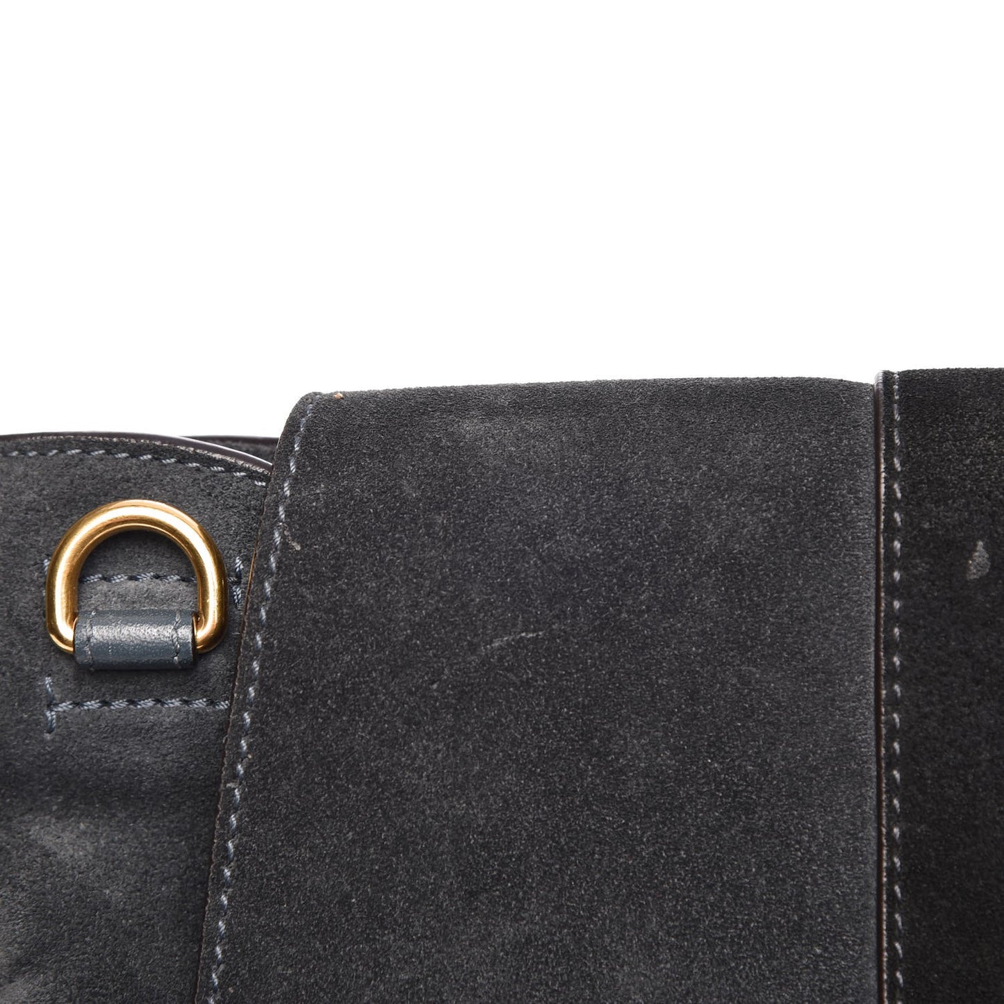 Suede Medium Lexa Shoulder Bag Silver Blue