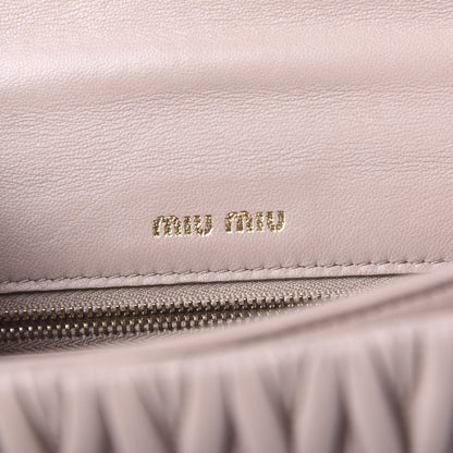 Miu Miu Lambskin Confidential Matelasse Chain Shoulder Bag Cipria 5 of 15