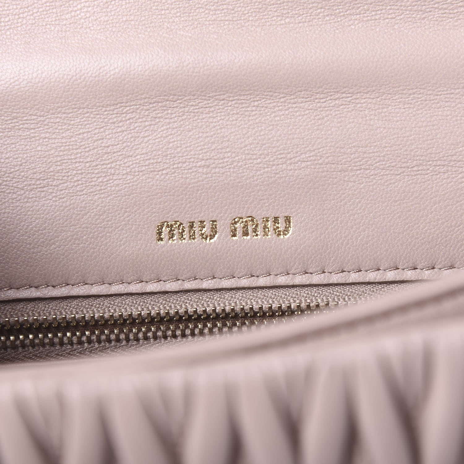 Miu Miu Lambskin Confidential Matelasse Chain Shoulder Bag Cipria 5 of 15