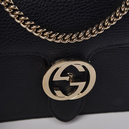 Gucci Dollar Calfskin Small Interlocking G Shoulder Bag Black 13 of 13