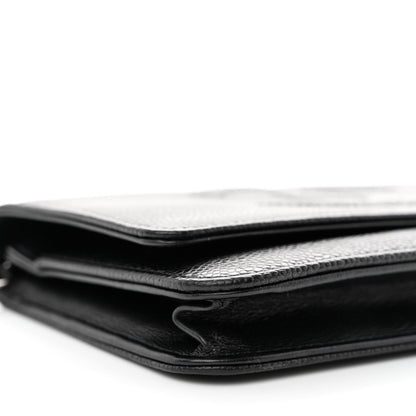 Chanel Caviar Timeless CC Wallet on Chain WOC Black 10 of 14