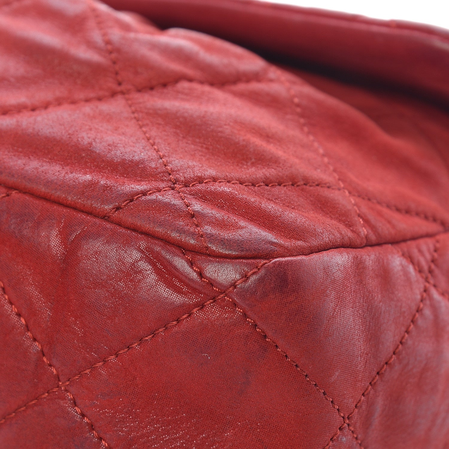 Chanel Iridescent Calfskin Large Chic Quilt Flap Red 16 of 23