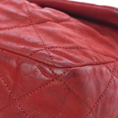 Chanel Iridescent Calfskin Large Chic Quilt Flap Red 16 of 23