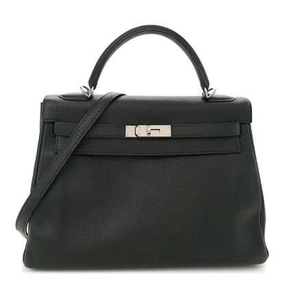 Hermes Taurillon Clemence Kelly Retourne 32 Black 1 of 14