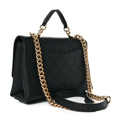 Chanel Grained Calfskin Small Stitched Flap Black 3 of 11