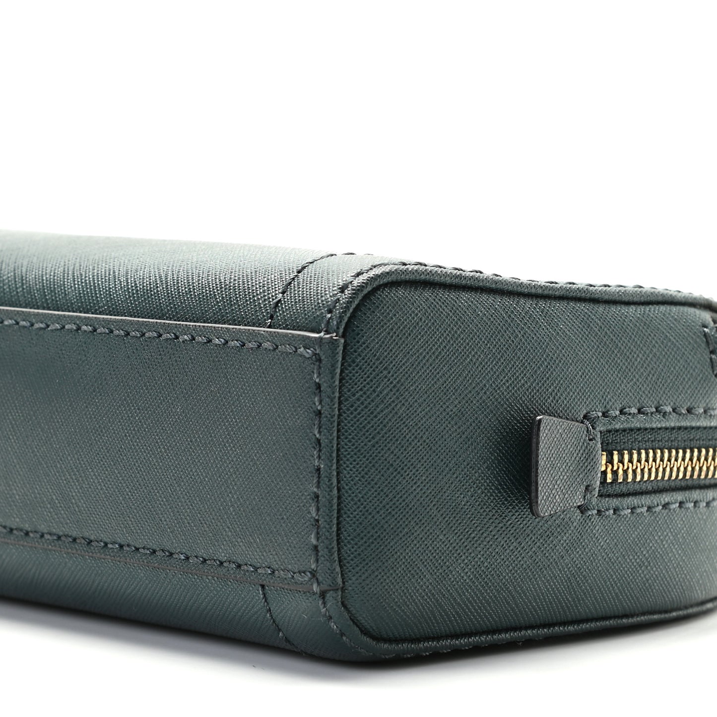 Saffiano Playback Boxed Dome Crossbody Green