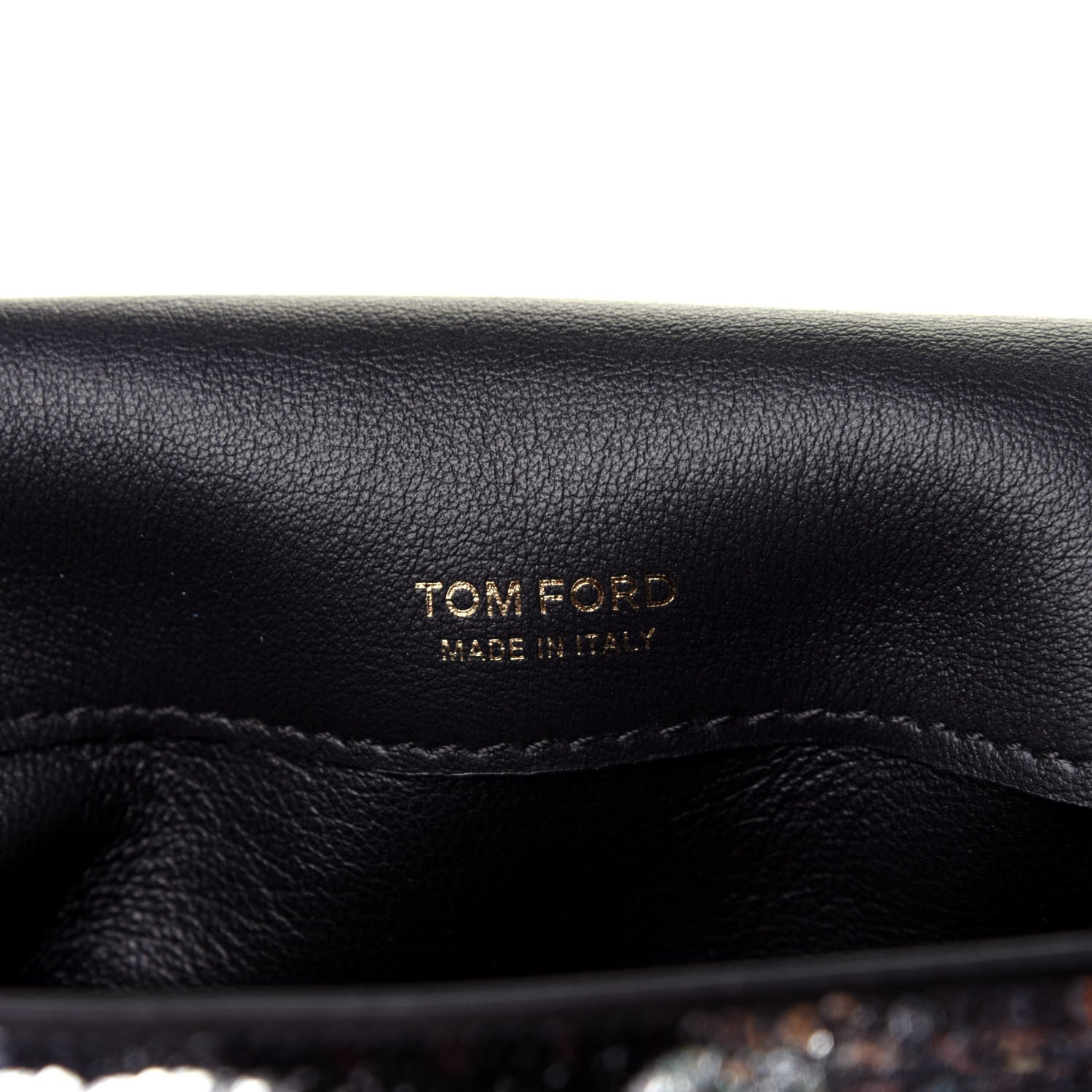 Tom Ford Sequin Zebra Print Natalia Large Bag Black Silver 7 of 12