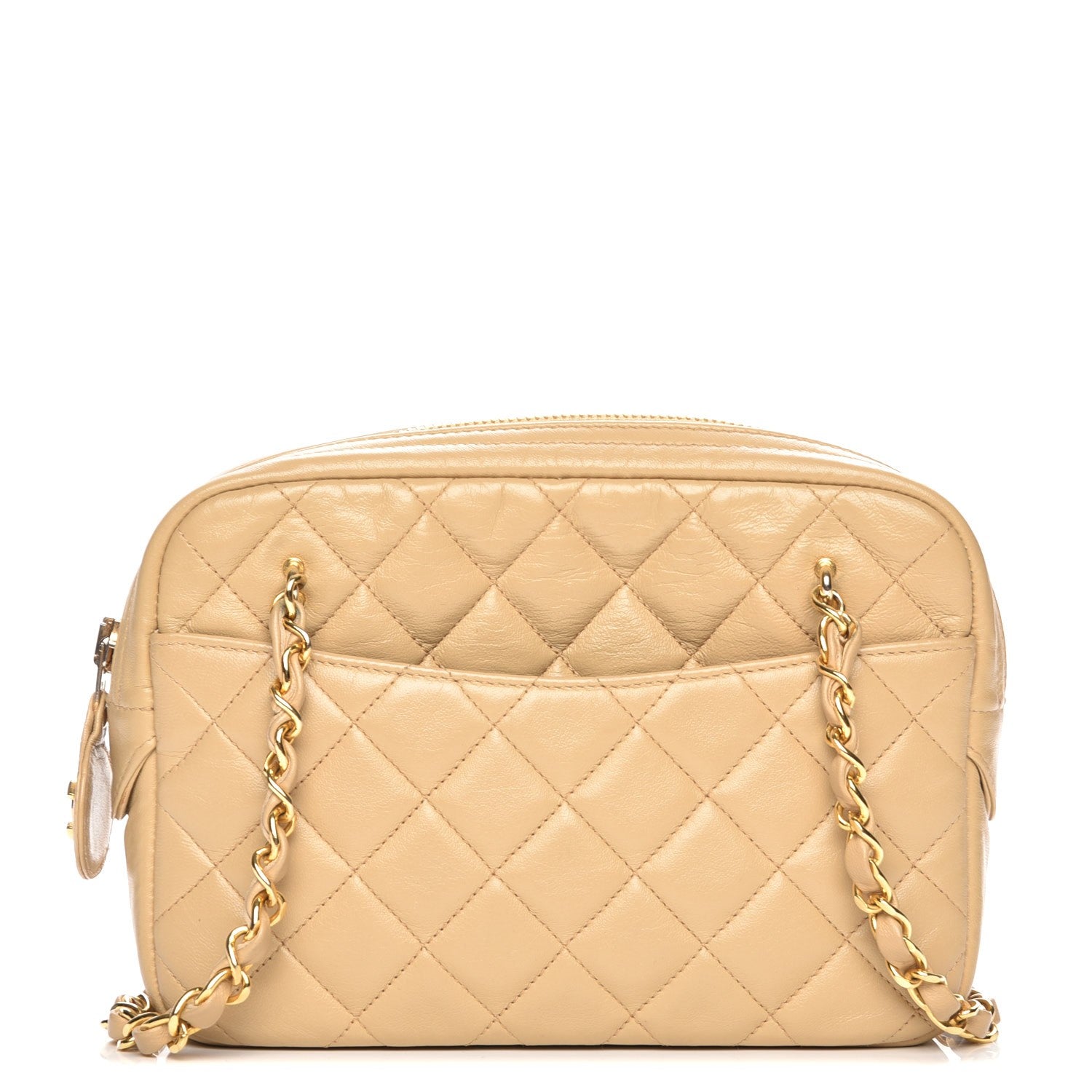 Chanel Lambskin Quilted Camera Case Beige 1 of 9