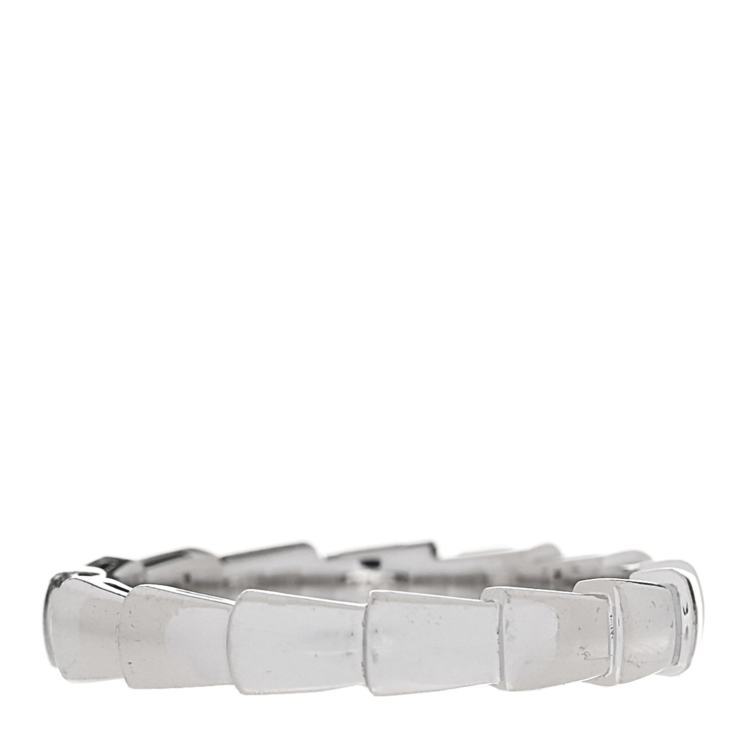 Bulgari 18K White Gold Serpenti Viper Band Ring 57 8 3 of 7