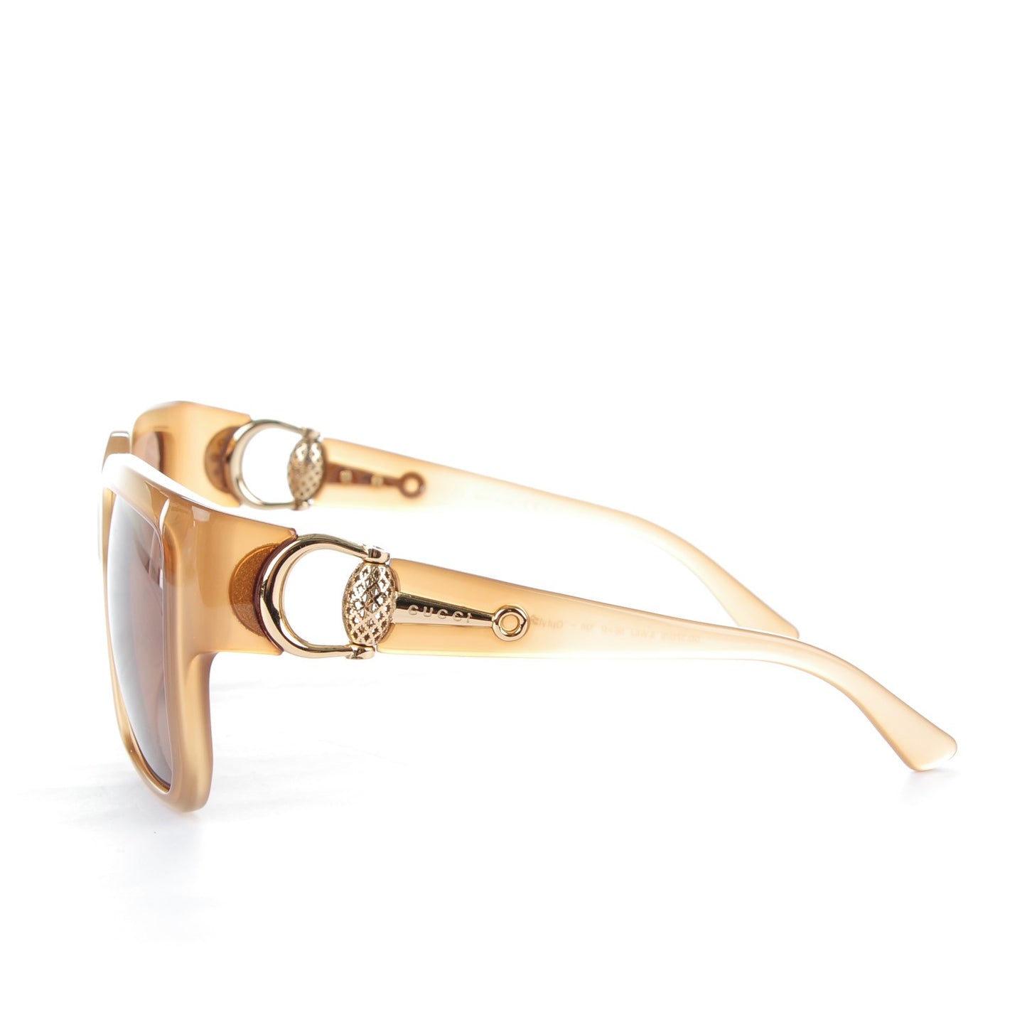 Square Frame Horsebit Sunglasses 3713/S Beige