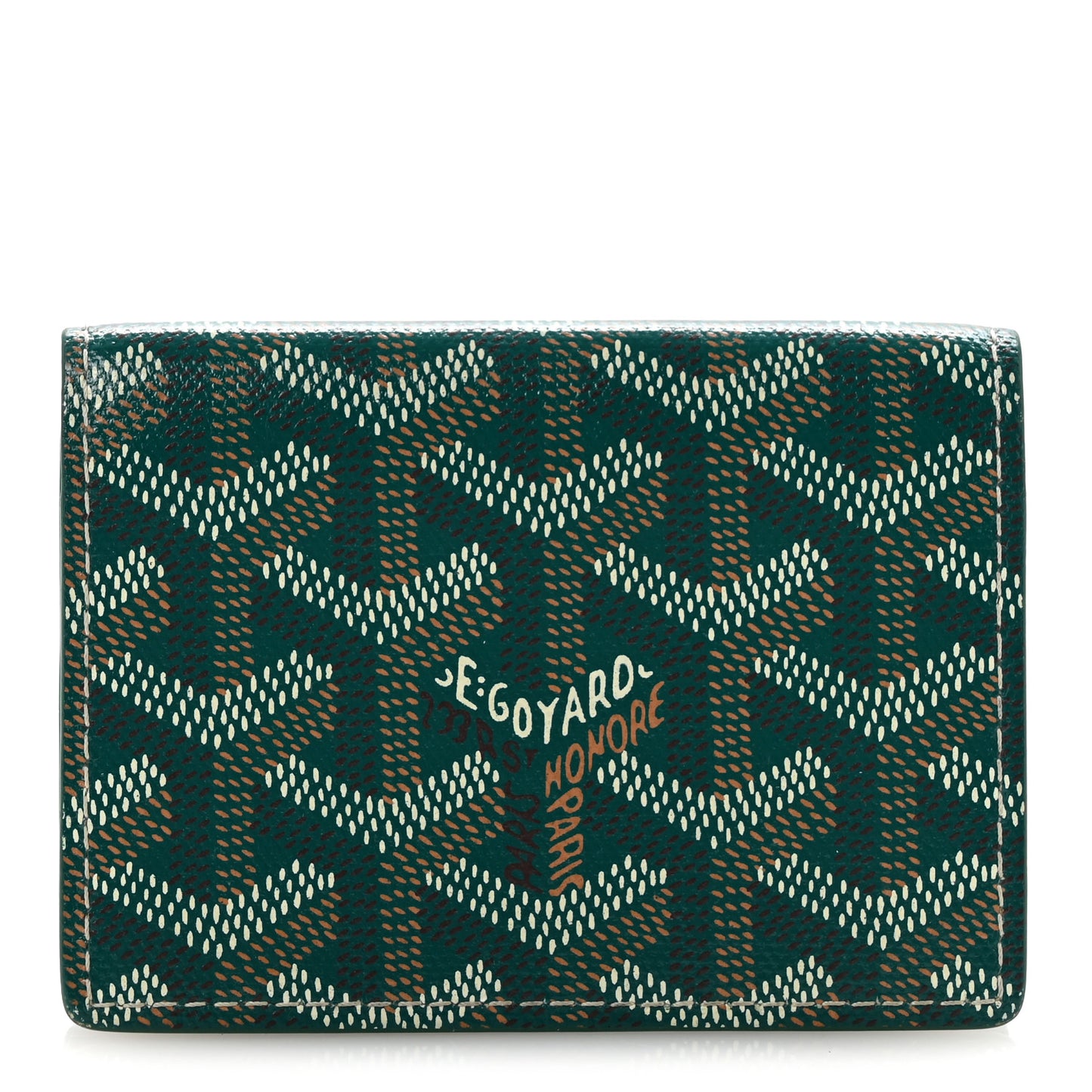 Goyardine Business Card Holder Green