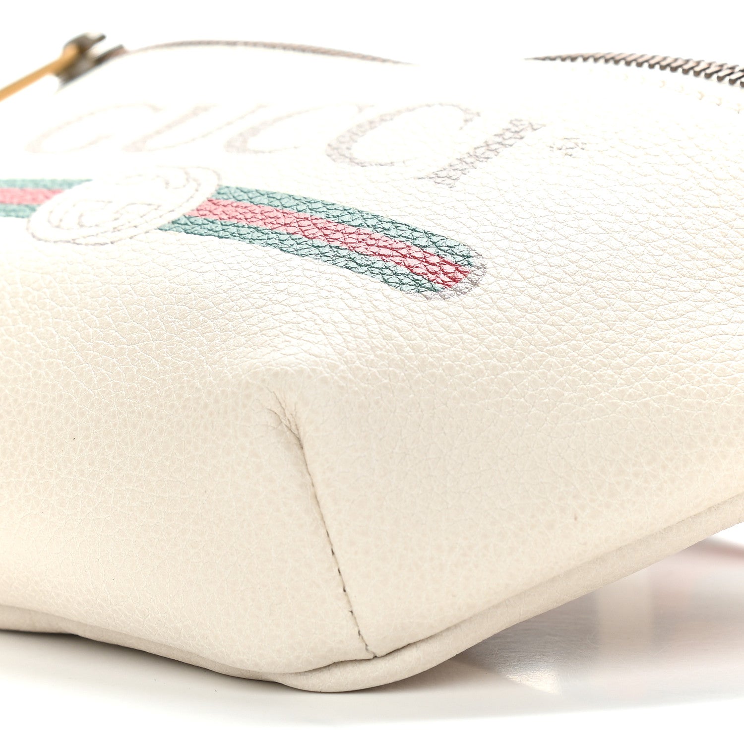Gucci Grained Calfskin Small Logo Belt Bag White 9 of 9