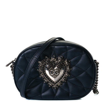 Dolce & Gabbana Smooth Calfskin Mini Devotion Camera Bag Black 1 of 9
