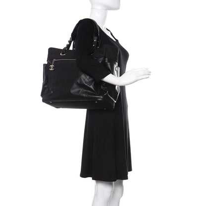 Chanel Coated Canvas Quilted Large Paris Biarritz Tote Black 2 of 12