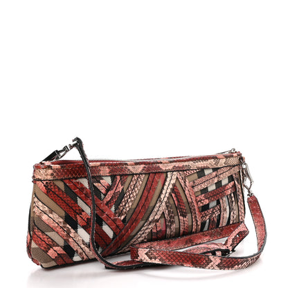 Burberry Snakeskin Shoulder Bag Pink 3 of 10