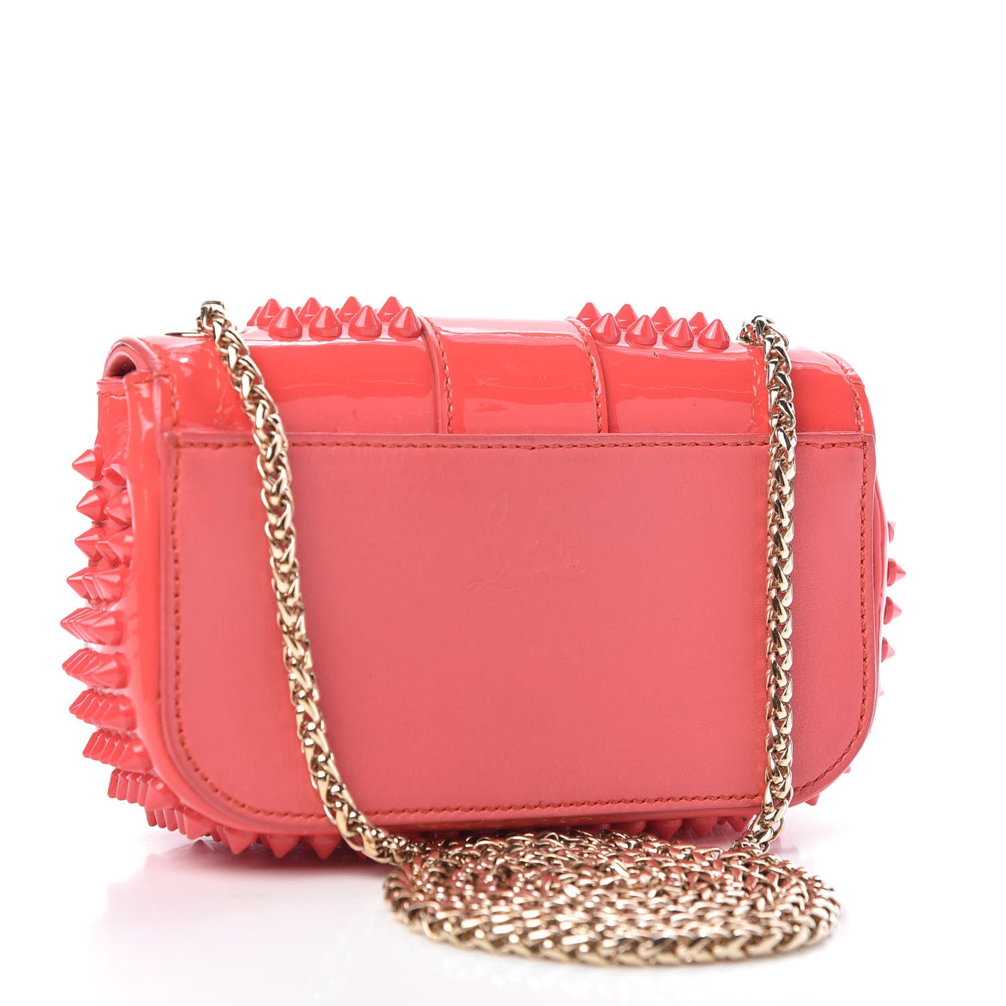 Patent Spiked Sweety Charity Crossbody Bag Framboise