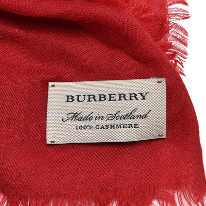 Burberry Cashmere Heart Print Scarf Red 4 of 6