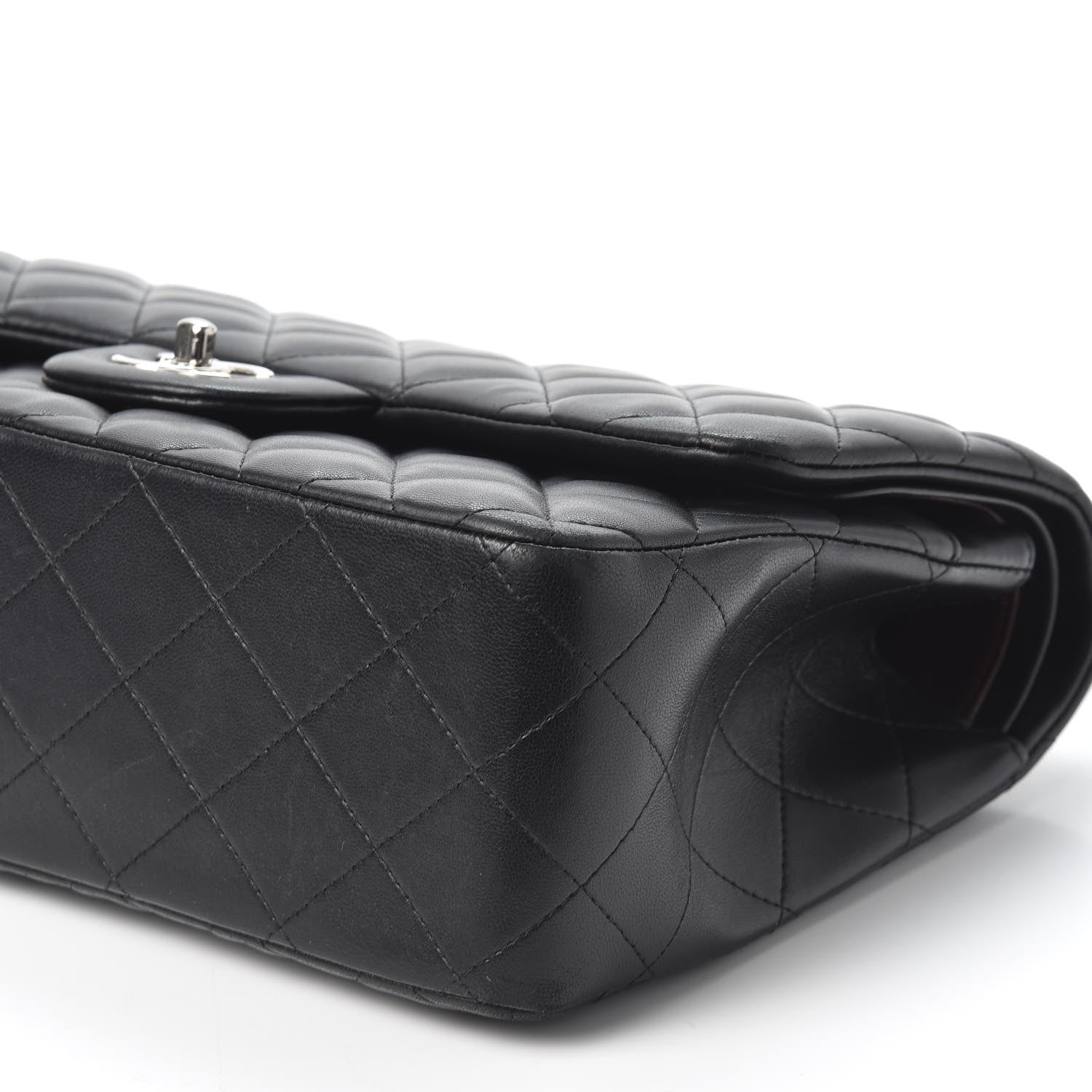 Chanel Lambskin Quilted Jumbo Double Flap Black 6 of 9