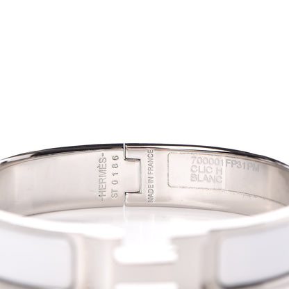 Hermes Enamel Narrow Clic Clac H Bracelet PM White 6 of 6