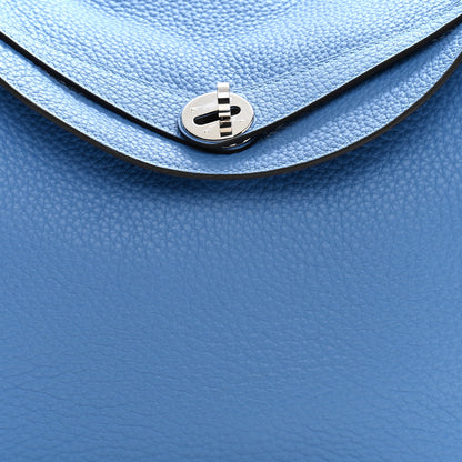 Hermes Taurillon Clemence Lindy 30 Bleu Paradis 8 of 11