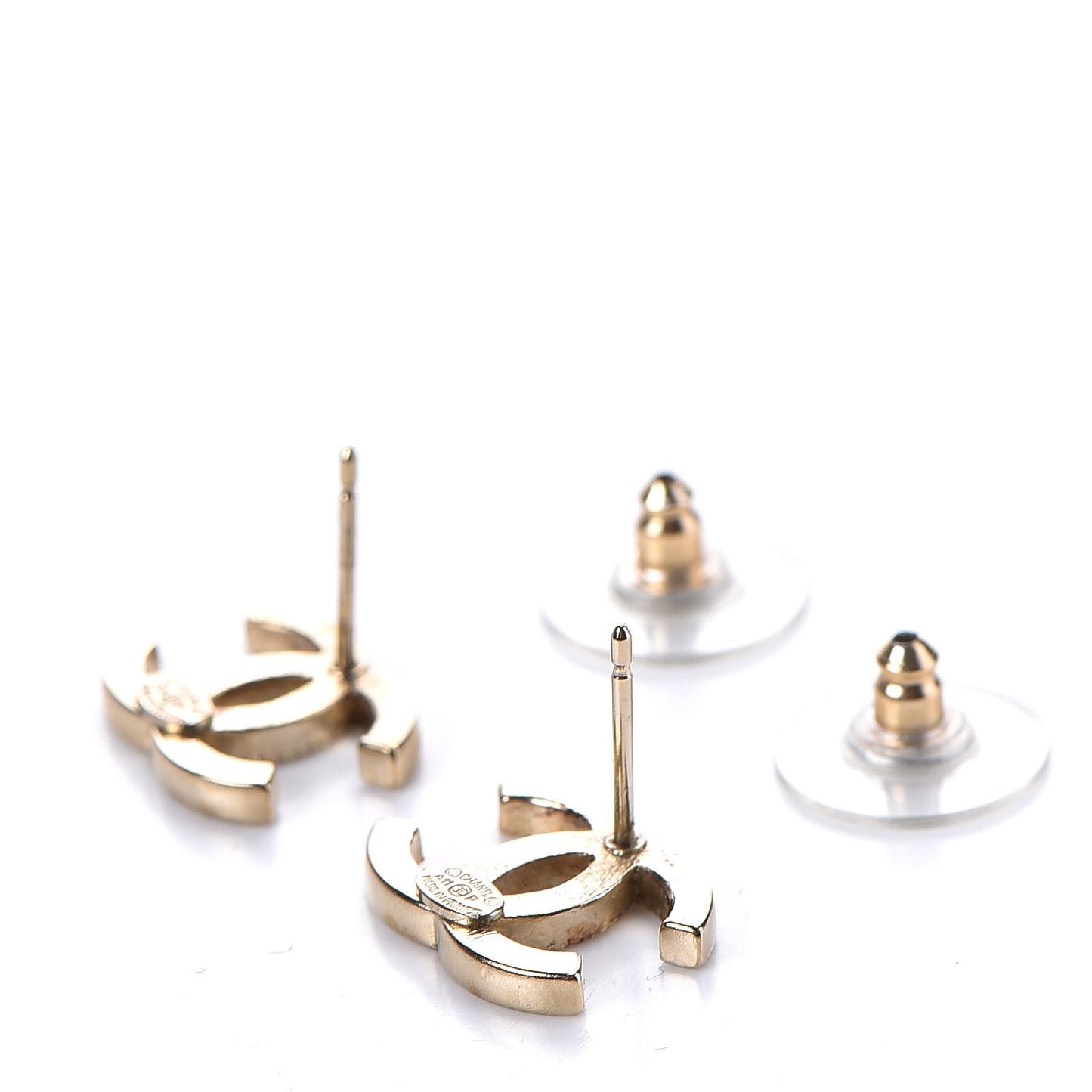 Crystal CC Earrings Gold