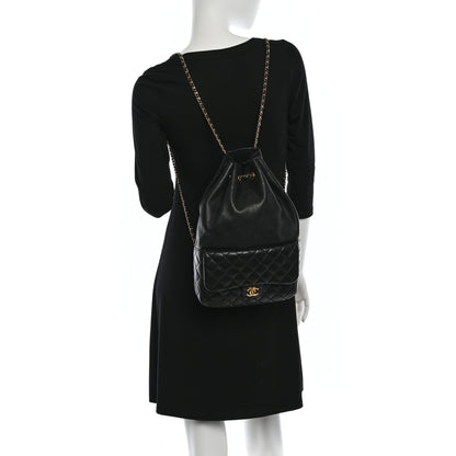 Chanel Lambskin Quilted Large In Seoul Backpack Black 2 of 10