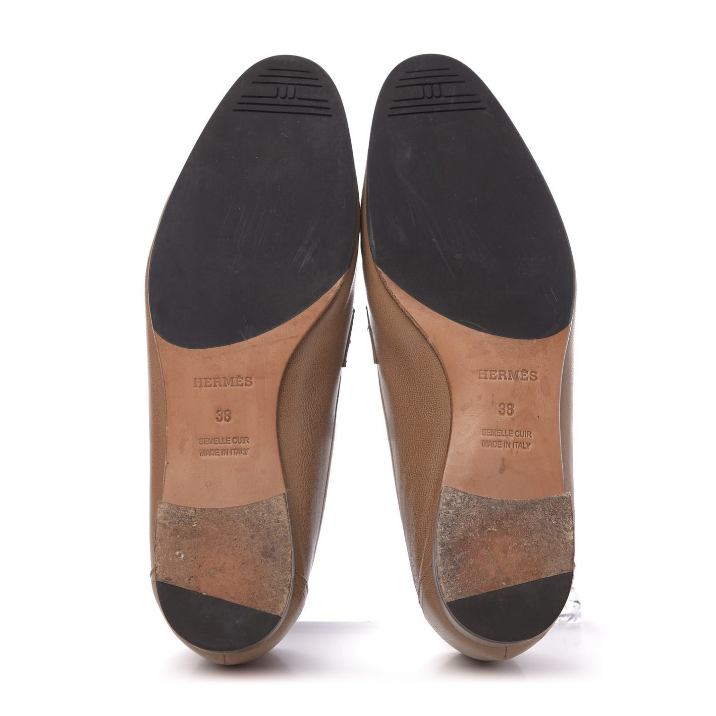 Goatskin Womens Paris Loafers 38 Etoupe