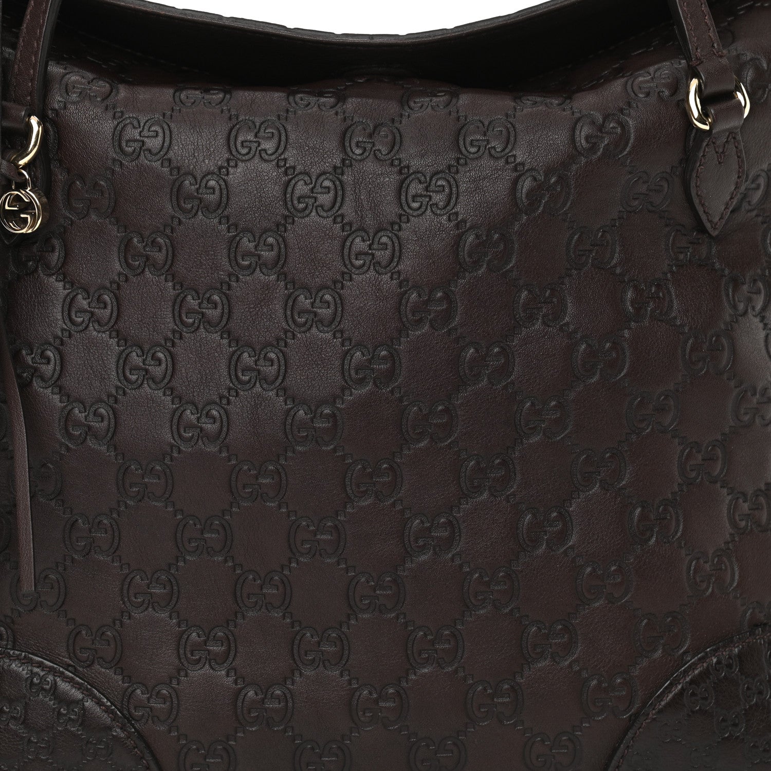 Gucci Guccissima Medium Bree Foldover Tote Chocolate 8 of 10