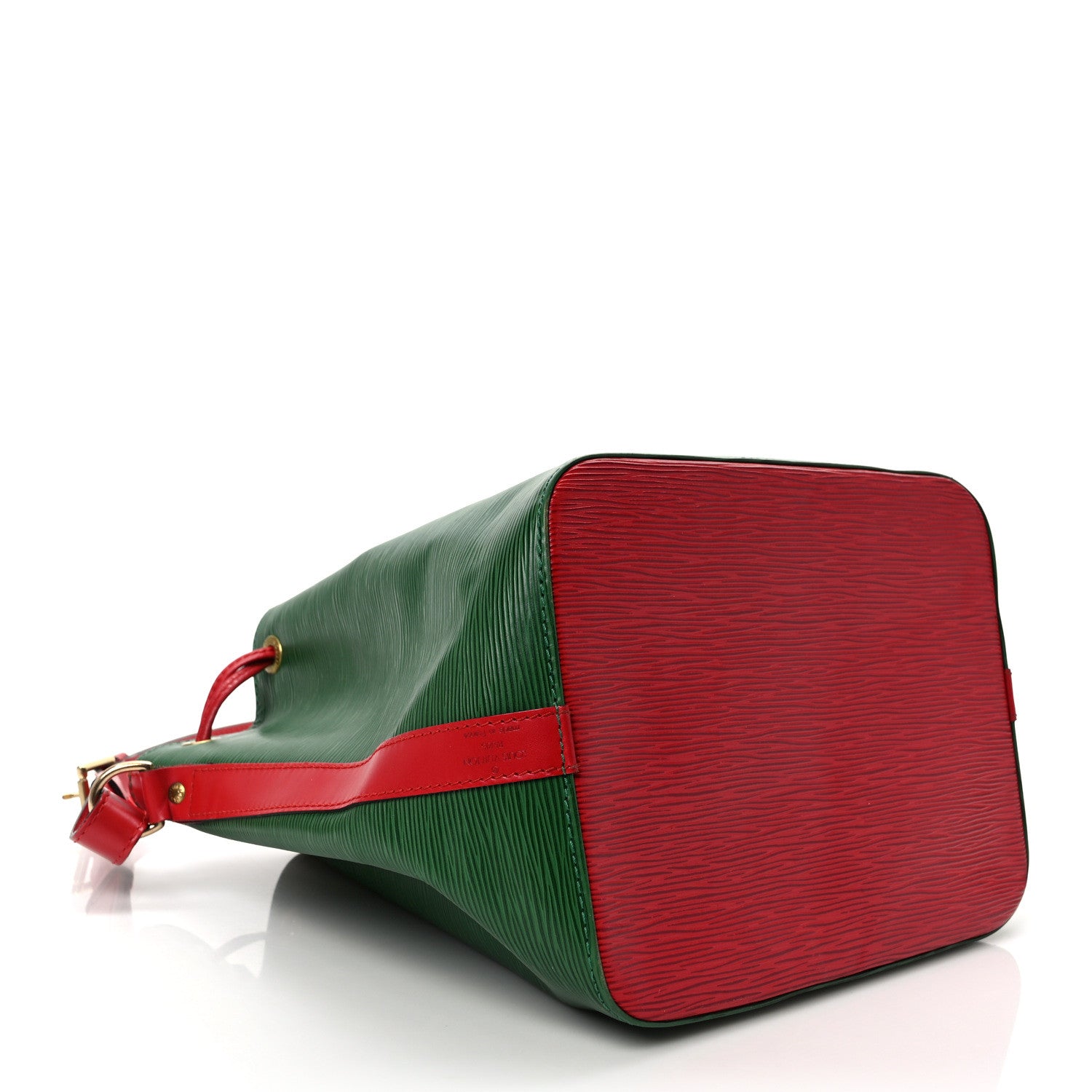 Louis Vuitton Epi Bi-Color Petit Noe Borneo Castillan Red Green 4 of 8