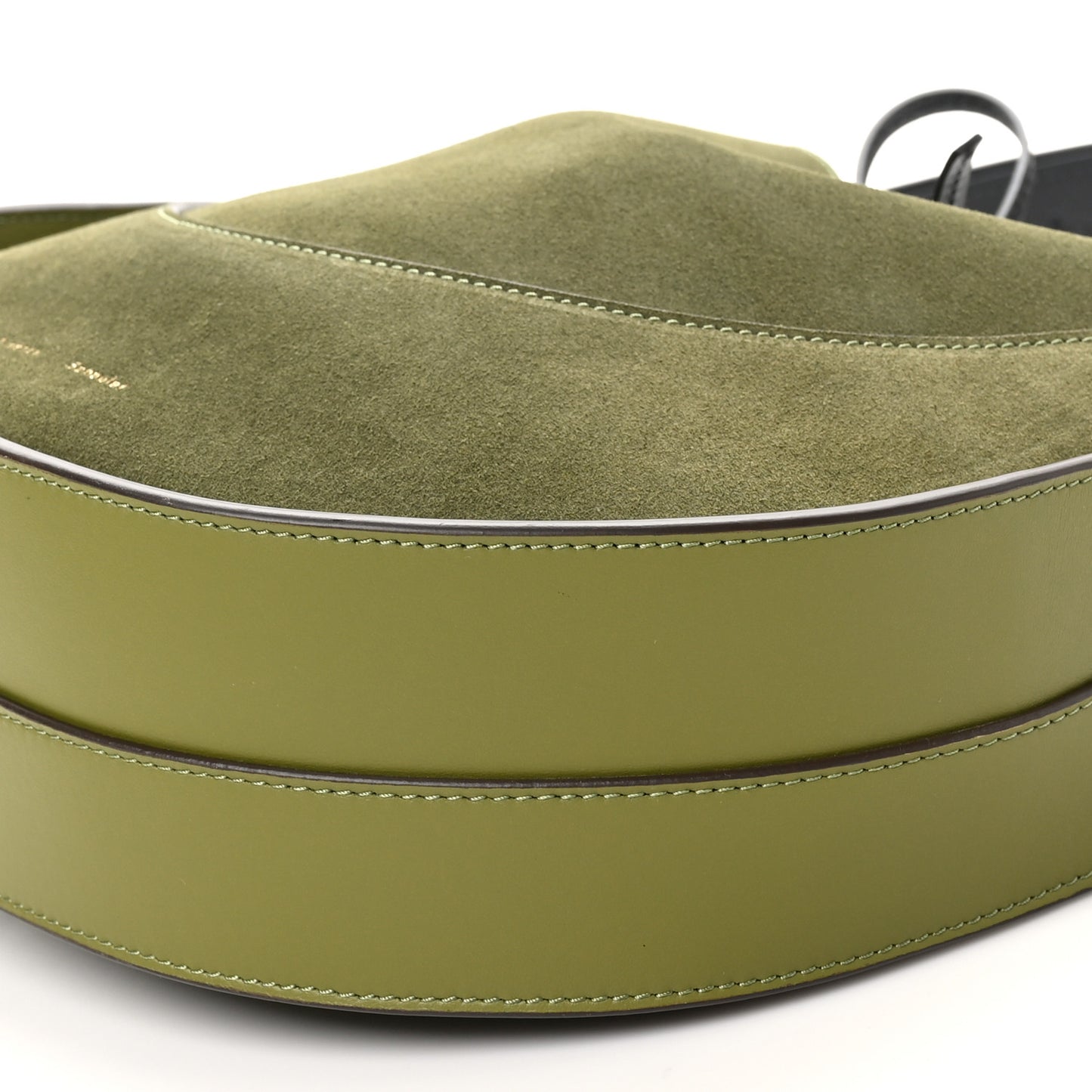 Suede Arch Shoulder Bag Moss
