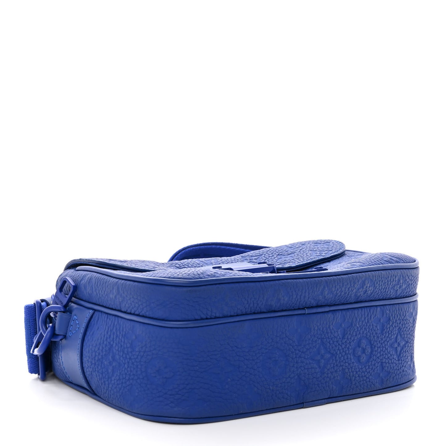 Taurillon Monogram S Lock Messenger Blue