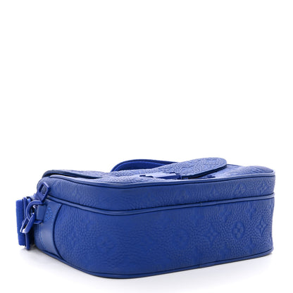 Louis Vuitton Taurillon Monogram S Lock Messenger Blue 4 of 9