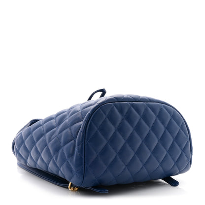 Chanel Lambskin Quilted Small Urban Spirit Backpack Blue 3 of 9