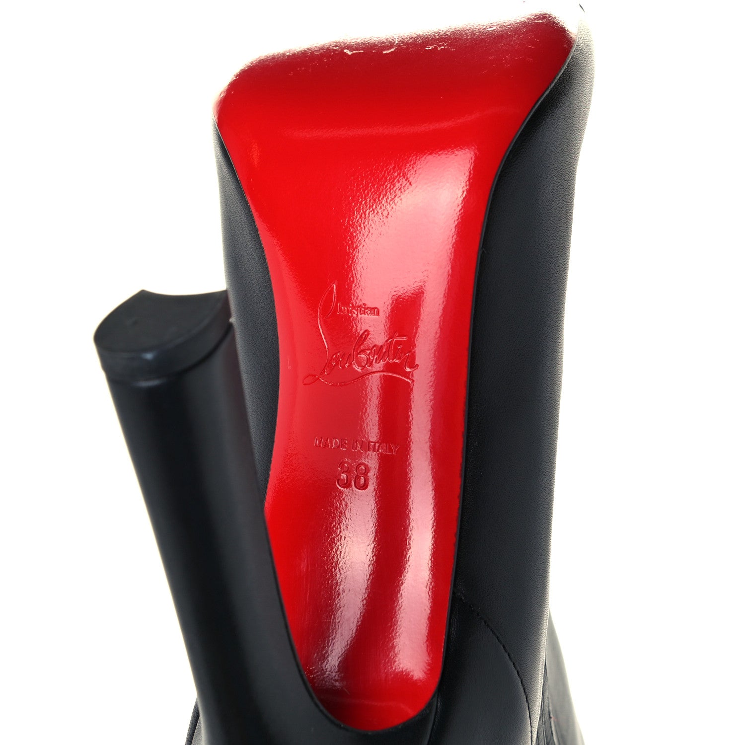 Christian Louboutin Calfskin Shine Me In The 90s 85 Ankle Boots 38 Black 7 of 9