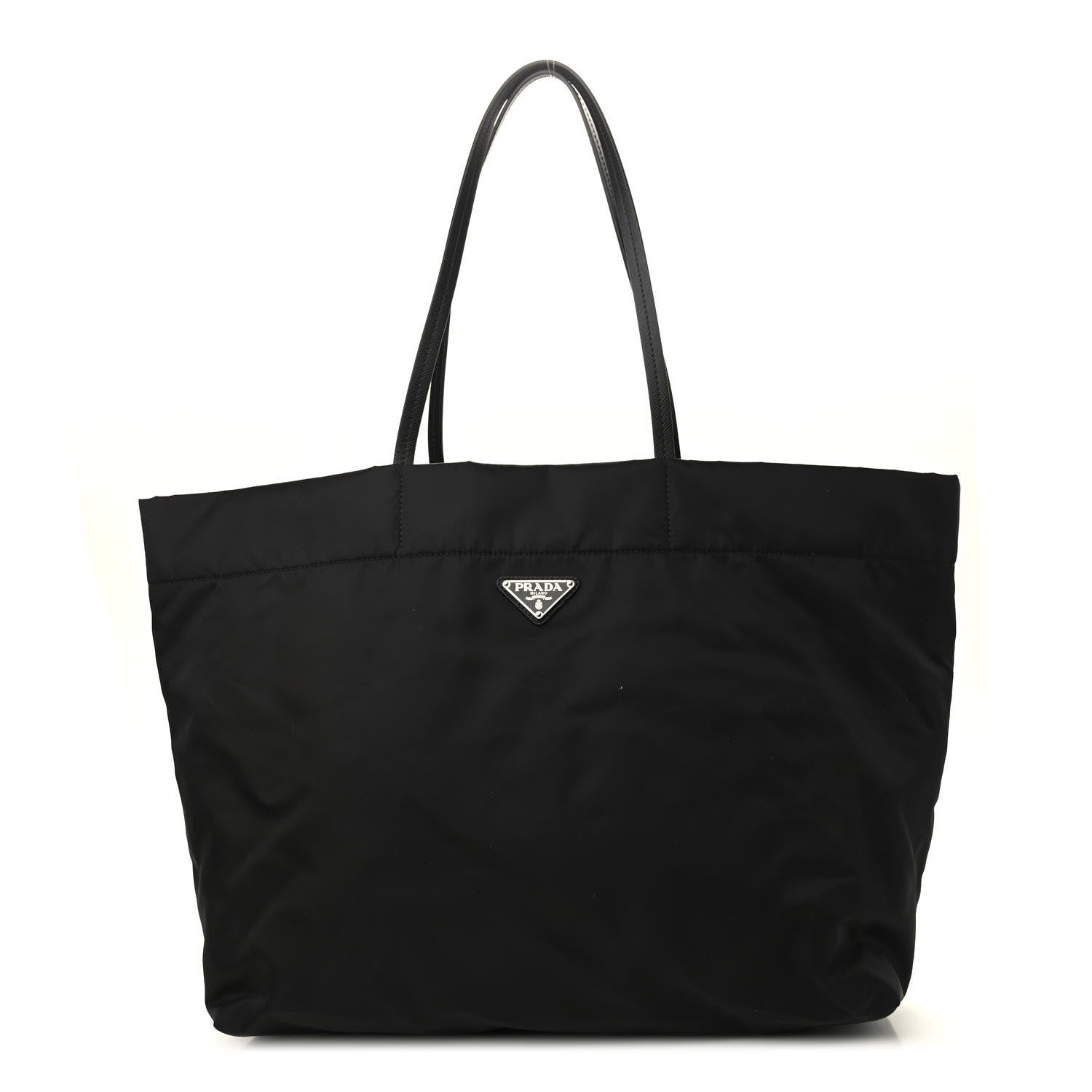 Prada Tessuto Nylon Saffiano Shopping Tote Black 1 of 9