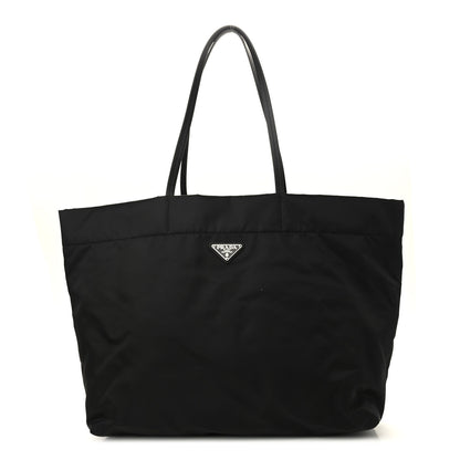 Prada Tessuto Nylon Saffiano Shopping Tote Black 1 of 9