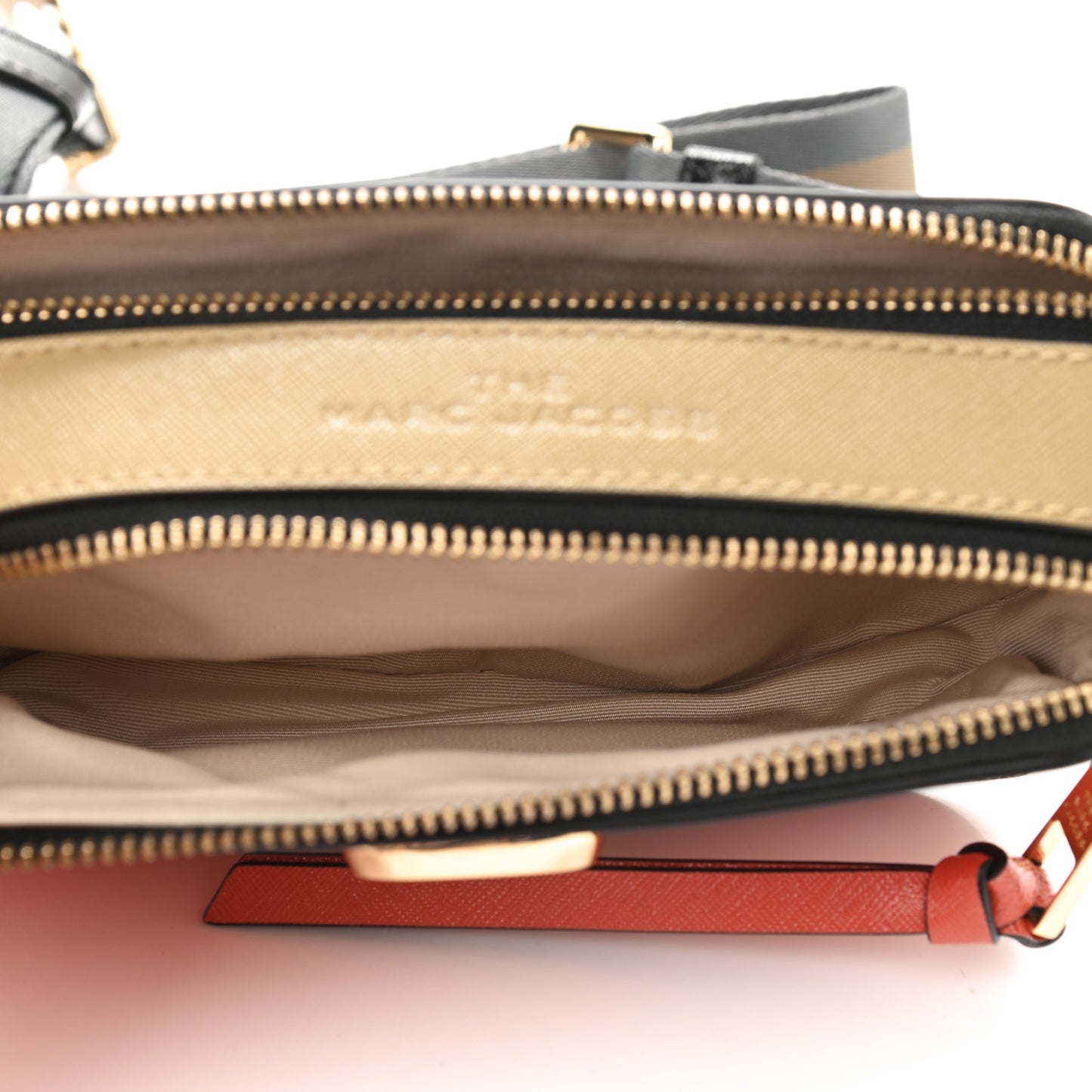 Saffiano Small Snapshot Camera Bag Red Multicolor