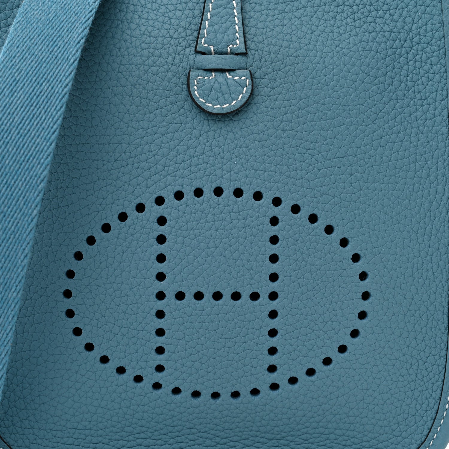 Hermes Taurillon Clemence Evelyne TPM New Blue Jean 8 of 11