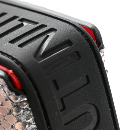 Christian Louboutin Metallic Snakeskin Spiked Explorafunk Wallet On Strap Gunmetal Black Multicolor 11 of 12