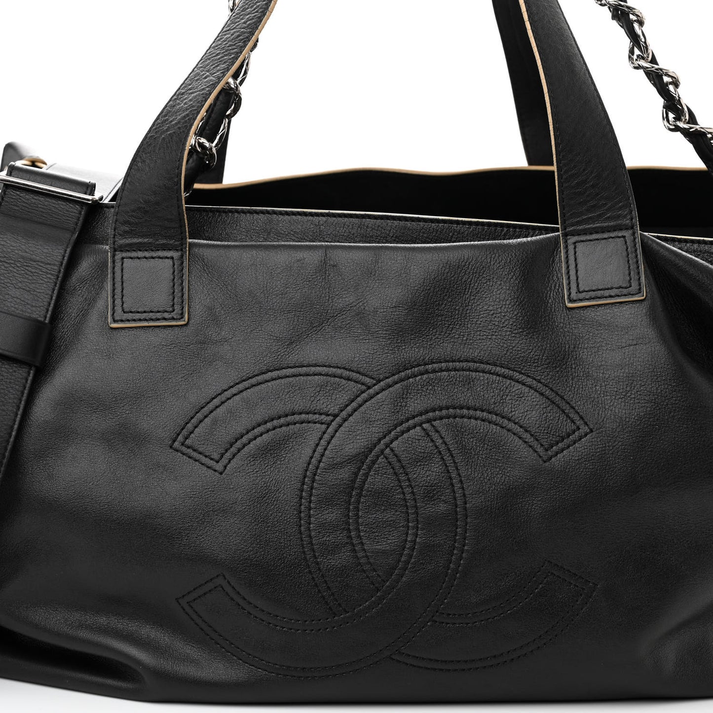Lambskin Edgy XL Tote Black