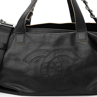 Chanel Lambskin Edgy XL Tote Black 9 of 17