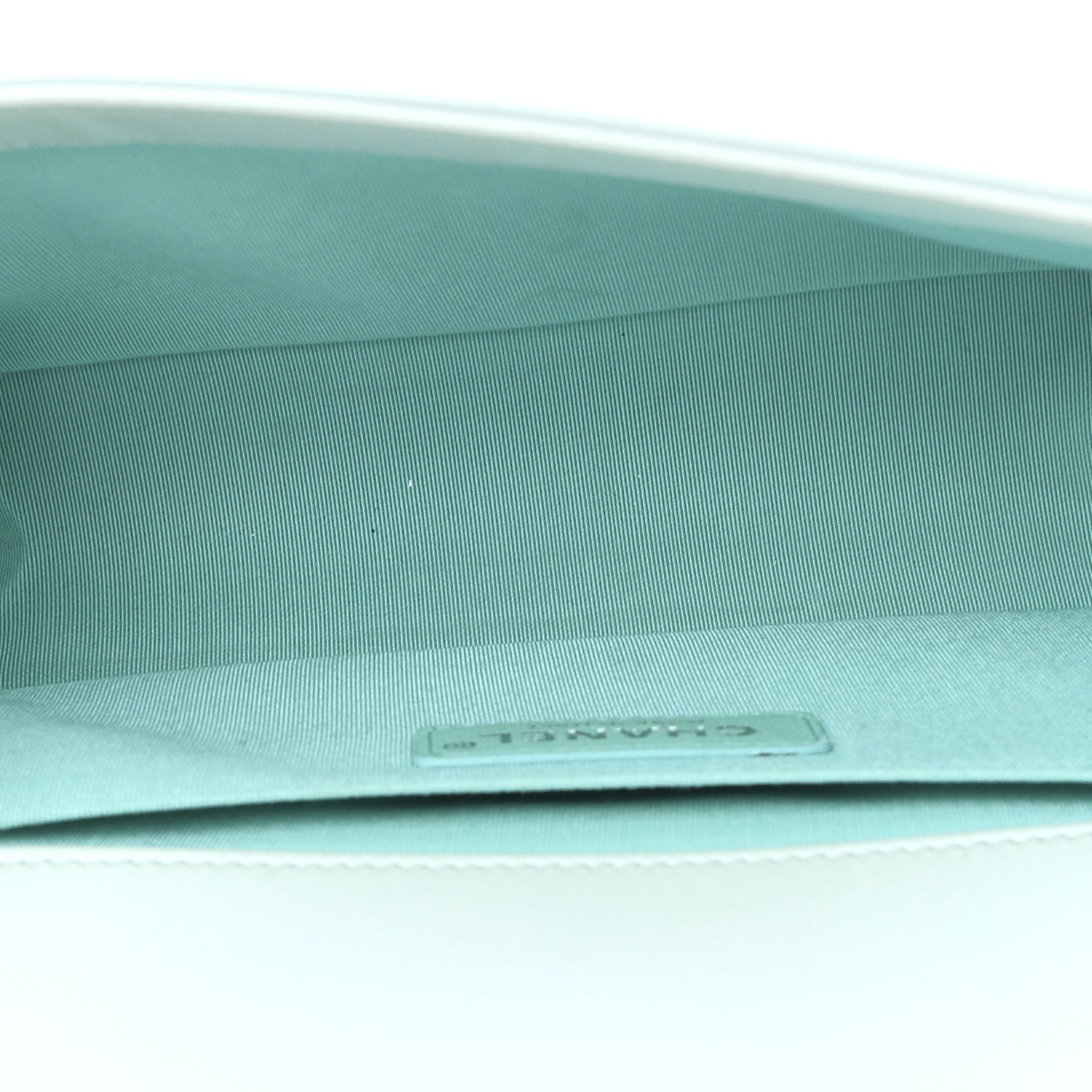 Chanel Iridescent Lambskin Chevron Quilted Medium Boy Flap Turquoise 9 of 27