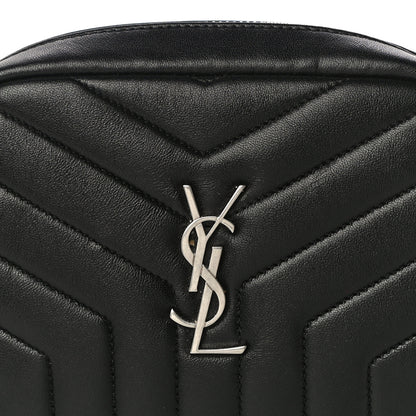 Saint Laurent Lambskin Y Quilted Monogram Loulou Cosmetic Case Black 7 of 9
