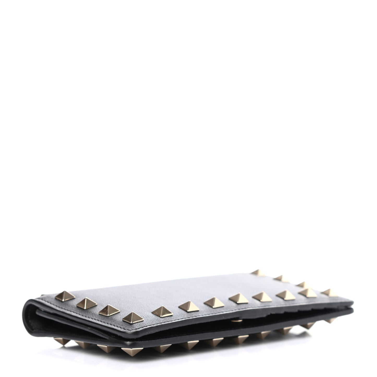 Vitello Rockstud Flap Wallet Black